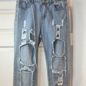 Light Holey Jeans